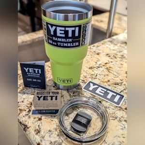 New *Sold Out Color* Yeti Rambler 30 Oz Tumbler with Magslider Lid: Chartreuse